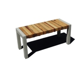 Essences bench - scrap wood, concrete