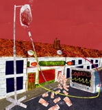 An Illustration describing an article on Labour saving post office branches.