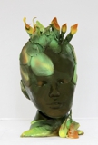 "The Green Gold Shadows Of The Leaves" Porcelain Sculpture