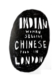 INDIAN WOMAN SELLING CHINESE FOOD IN LONDON.